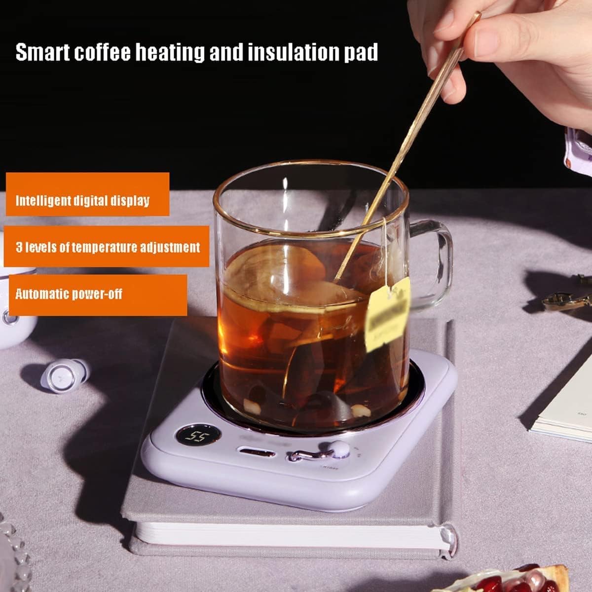 Coffee Mug Warmer Smart Electric Cup Heater Heating Plate 3 Temperature Setting Winter Gift for Men Women Heater