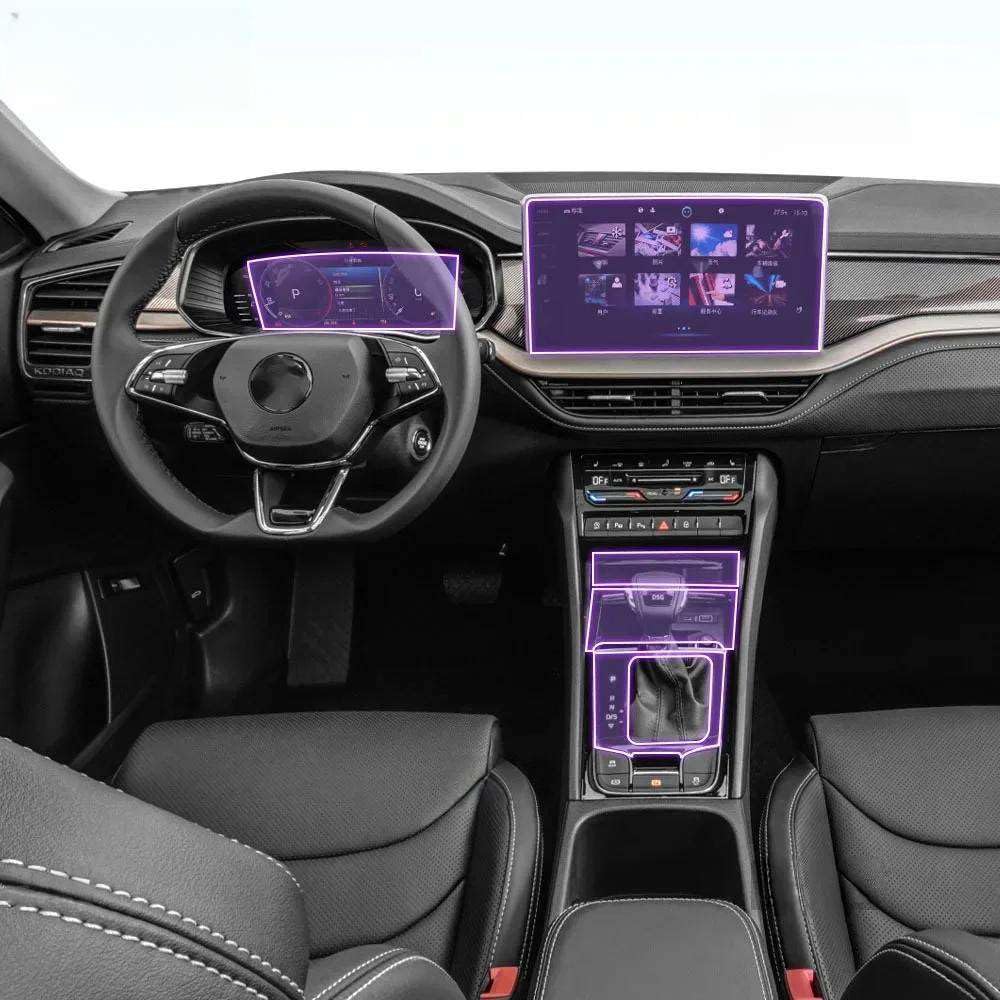 Pellicola Protettiva Trasparente in TPU per la Console Centrale dell'auto, per Kodiag 2022-2023, Adesivo AntiGraffio.