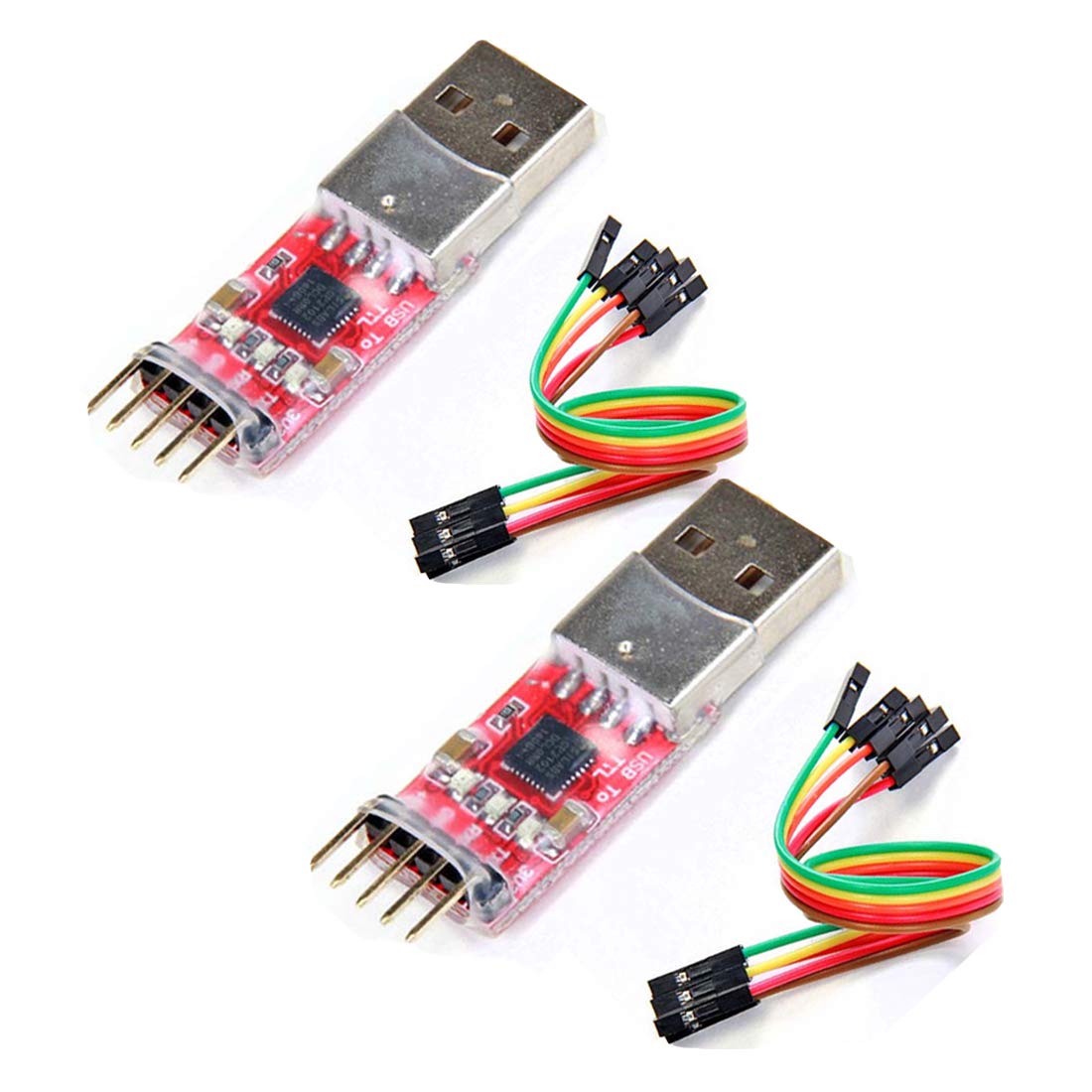Hailege CP2102 - Convertitore seriale da USB 2.0 a TTL UART 5 pin STC PRGMR con cavo Dupont