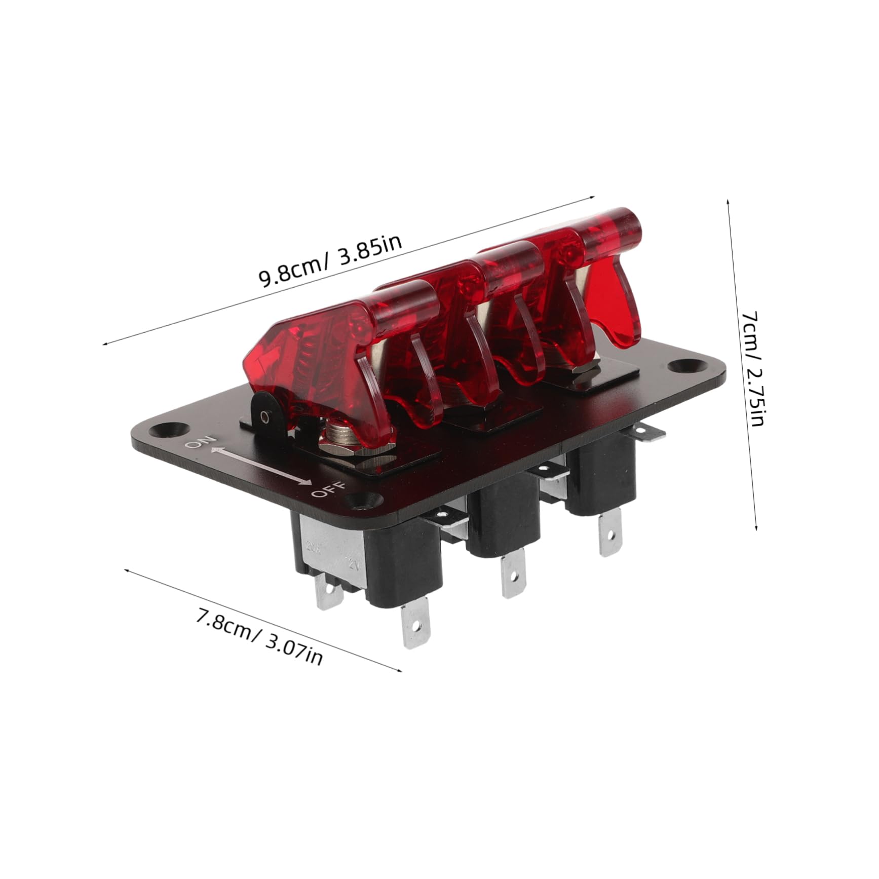 GLEAVI Heavy Duty 12v Boat Toggle Rocker Switch Waterproof on Off Switch Led Light 3 Position Panel