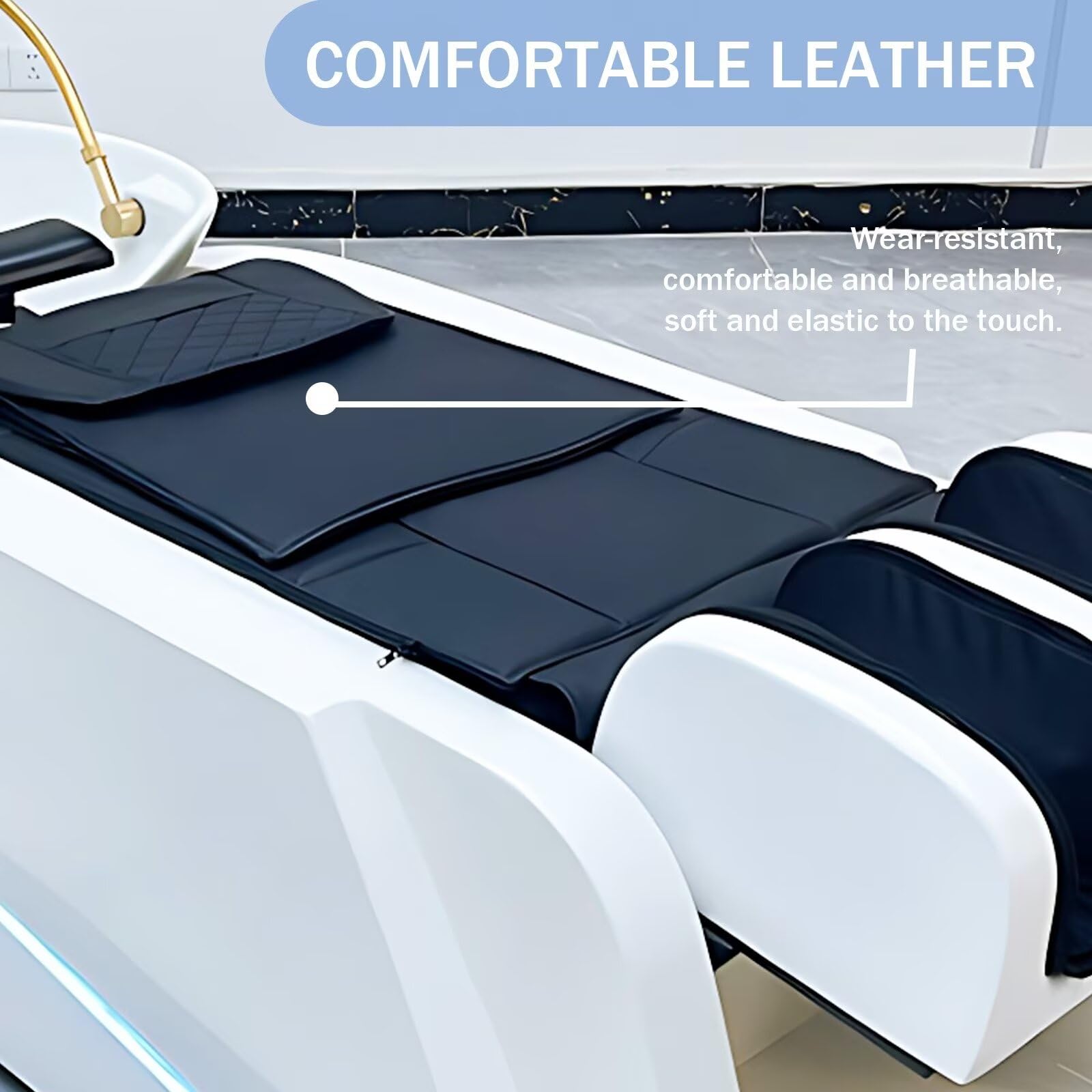 Professionelles Kopf-Spa-Shampoo-Bett, Massageliege mit Intelligenter Ganzkörpermassage, Wasserkreislauf, Futuristischer Ambientebeleuchtung, Gewerbliche Spa-Ausstattung für Salons