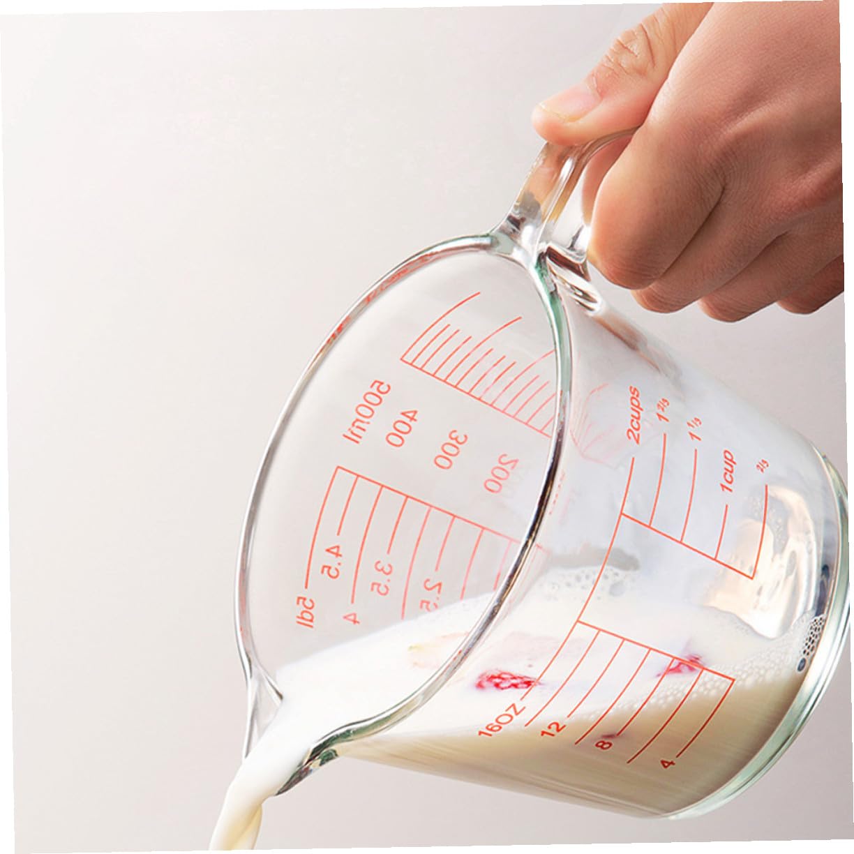 Misurino Graduato in Vetro 500ml Resistente al Calore per Cucina