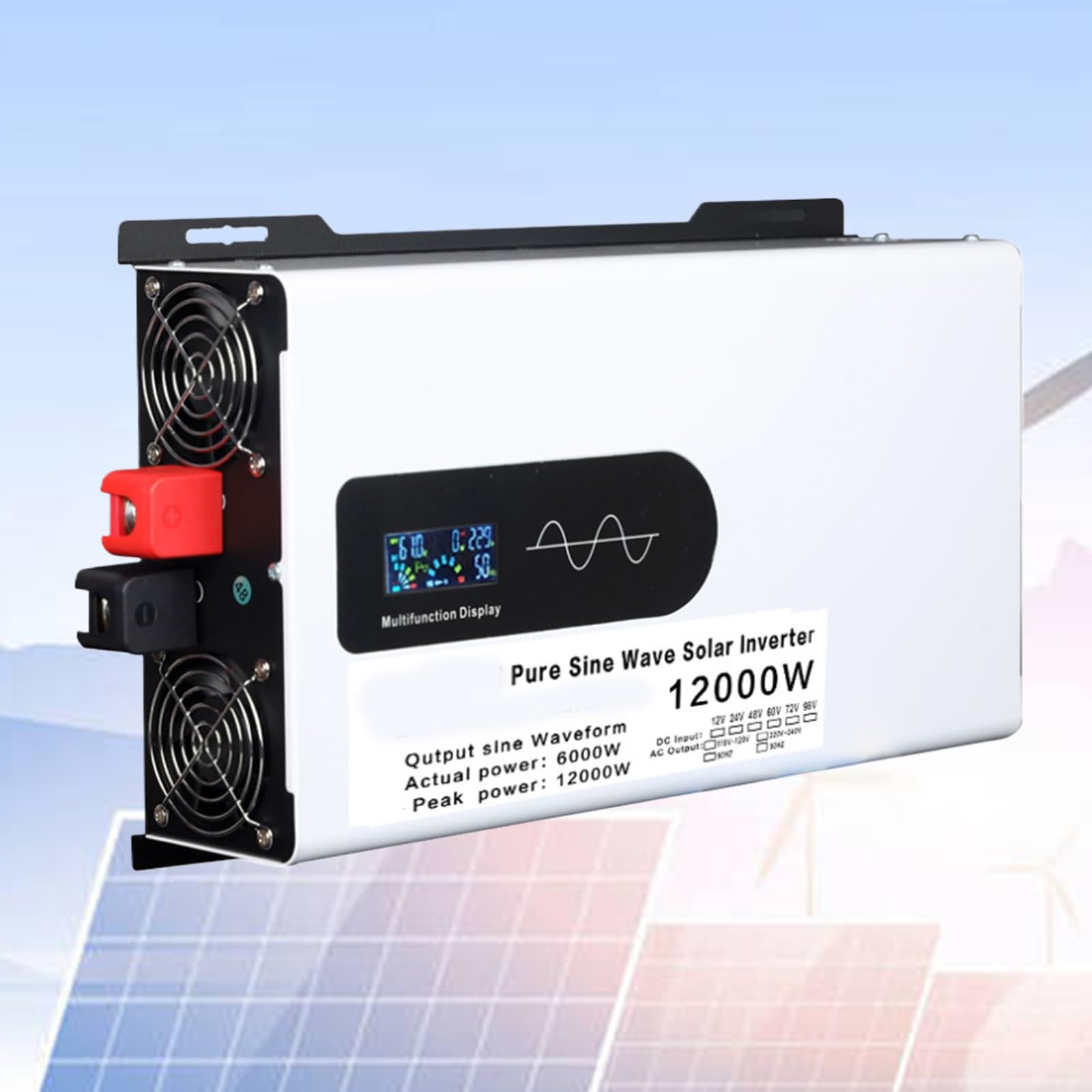 12V to 110V,Inversor Solar de Baja frecuencia, inversor de Potencia de Onda sinusoidal Pura de 12000 W, CC 12 V, 24 V, 48 V, 60 V a 110 V, 220 V, inversores de Almacenamiento