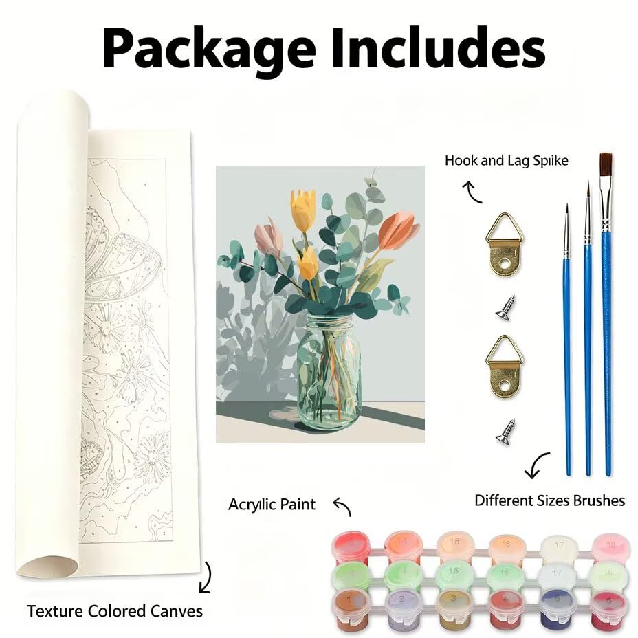 Cuadros decoración dormitorios para pintar por números el regalo de mujer ideal 5