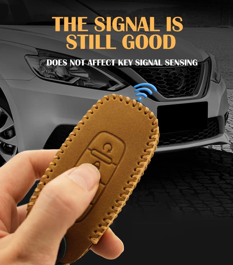 Miniatura 5 de SANRILY Funda de cuero para llavero de 5 botones para Nissan Ariya 8 Gen th New Teana 2022 2023 Pathfinder Rogue entrada sin llave retro con llavero