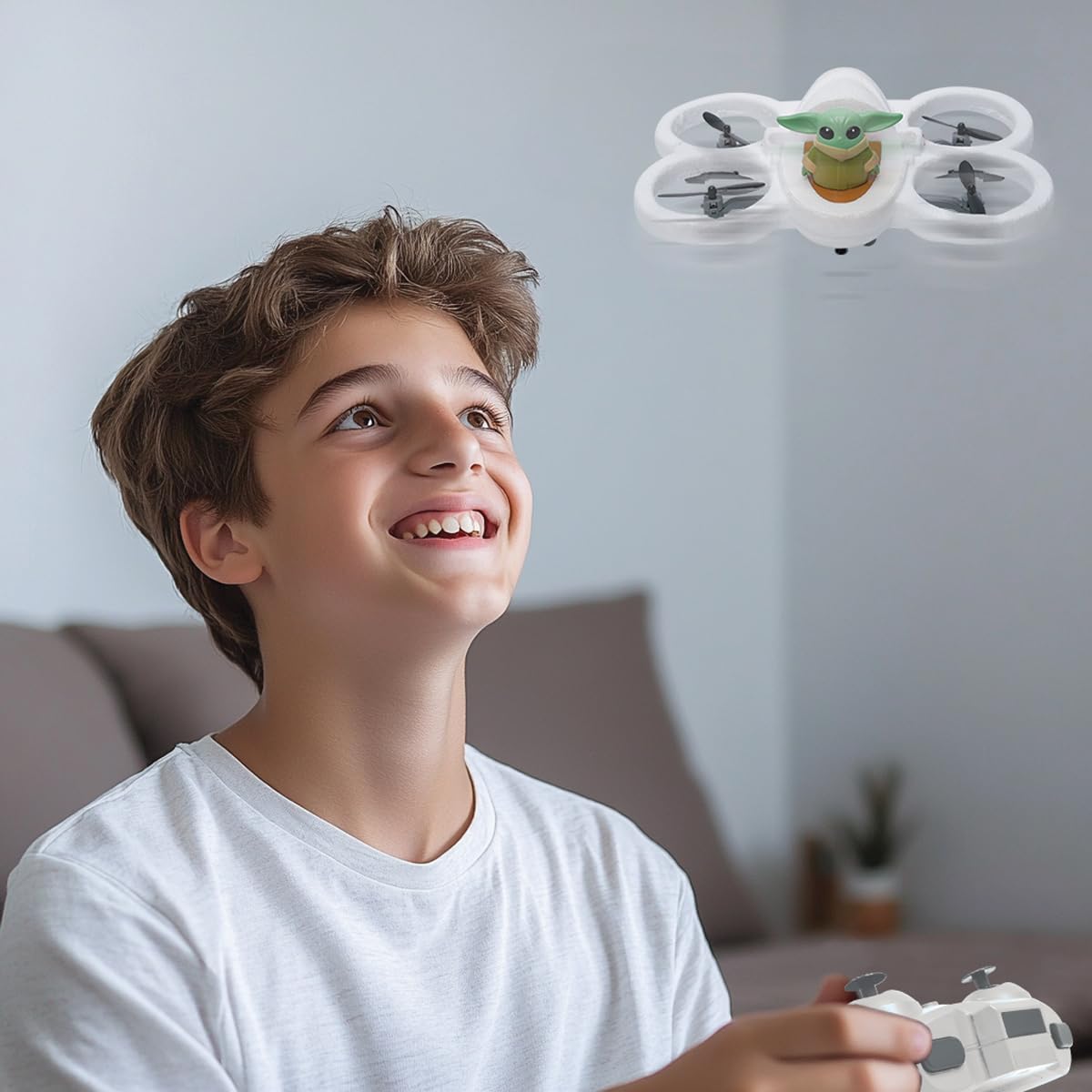 Lexibook, Grogu Hover Pod Radiocommandé, UFO1SWLXB | Véhicule radiocommandé, jouet Star Wars, Blanc/Gris