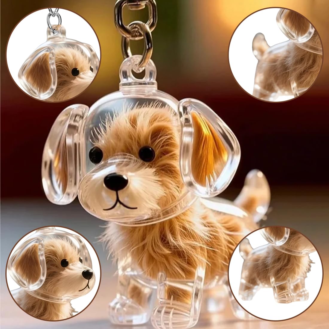 1 pezzo Portachiavi per collezionisti di peli di cane, ciondolo a capsula ricordo della pelliccia, regalo commemorativo, ciondolo commemorativo per peli di cane
