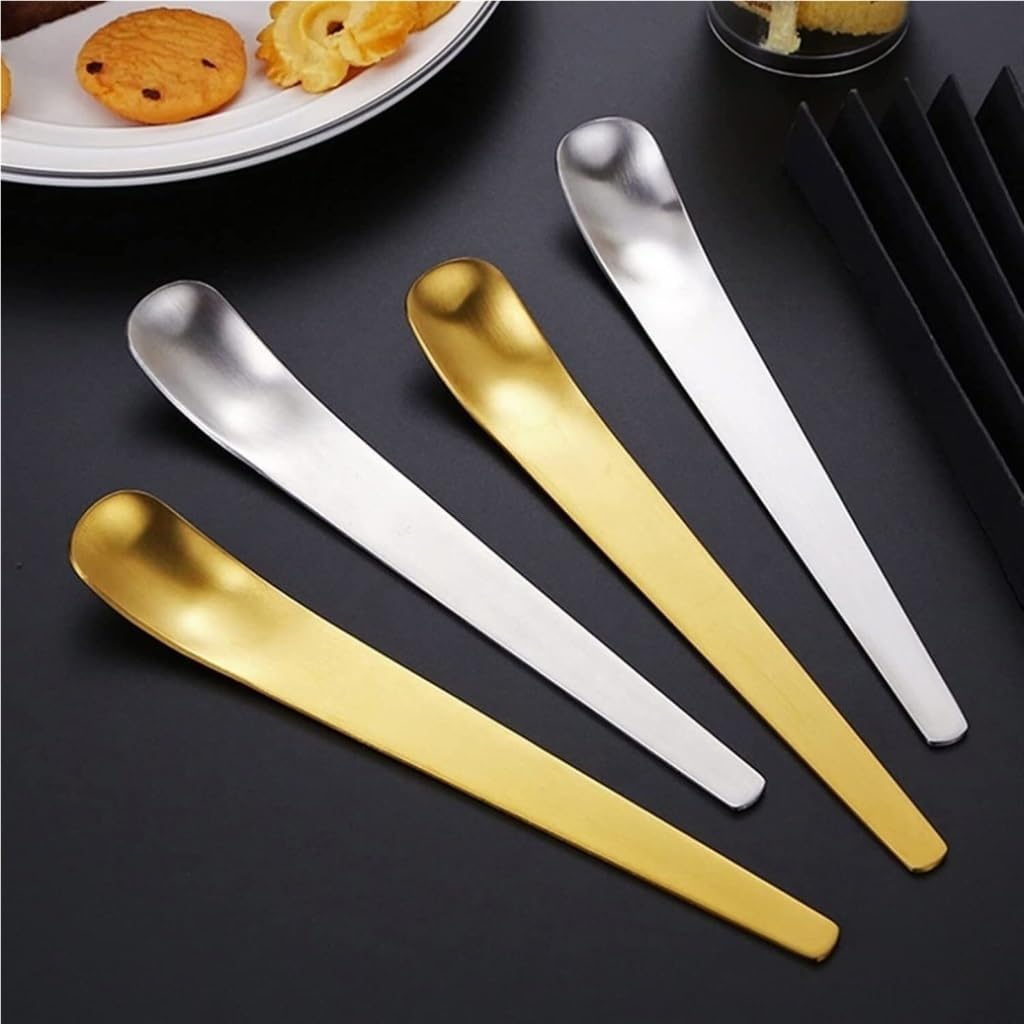 Spoons Coffee Spoon Ice Cream Spoon Long Handle Dessert Spoon Stirring Spoon Ice Spoon Stainless Steel Material 2 Colors