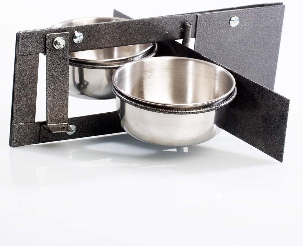 Double 4 Inch Bowl Parrot Swing Feeder for Cage & Aviary Birds