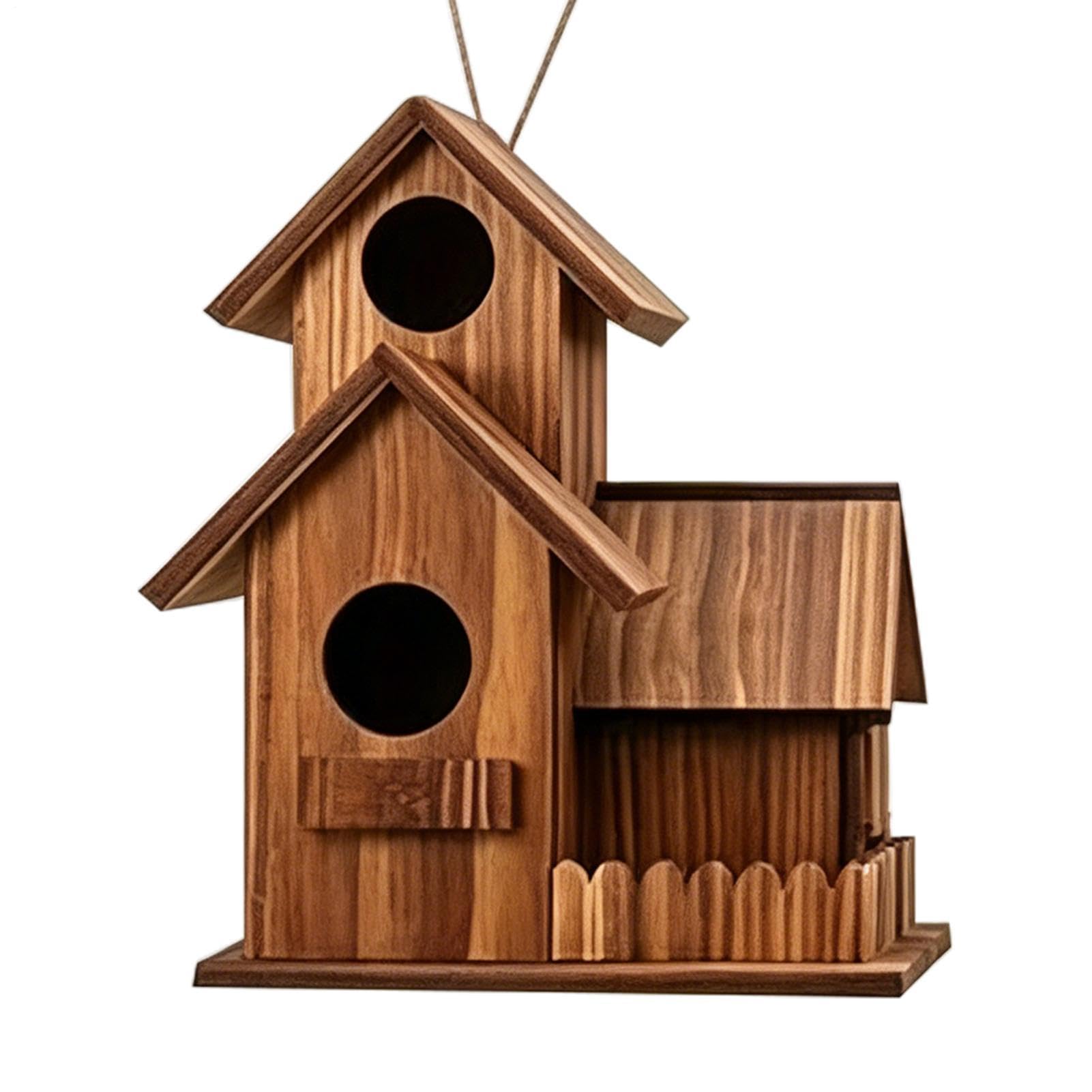 Wooden Squirrel Feeders, Squirrel Nesting Box With Eaves, Open Food Filling Area, Fun Garden Decor, Attract cute squirrels, Squirrels House For Courtyard Grounds, Fences, Gardens, Trees