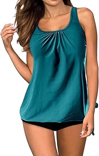 Dormir camiseta nuevo traje de baño dividido mujeres estampado cuadrado esquina tankini traje de baño top deportivo tops hombres