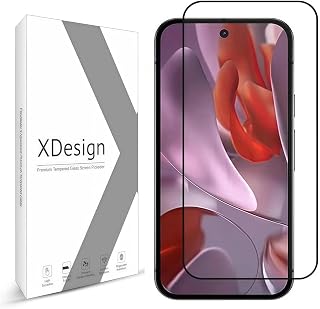XDesign Tempered Glass Screen Guard Compatible For Google Pixel 9A (Black) Edge-to-Edge Protector Full Screen Coverage Wit Price In India