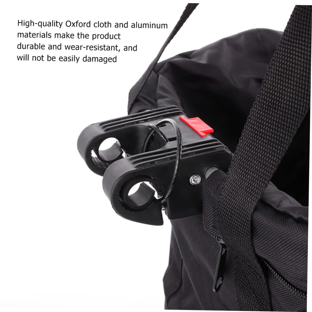 ibasenice Cestino Bici Pieghevole Oxford Nero capacità Ampia e Struttura Sottile in Alluminio, Resistente e Elegante per Bicicletta Elettrica
