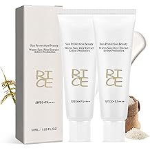 2PCS Relief Sun Organic Sunscreen SPF50+,Rice and Probiotics PA++++Korean Cream Care | Korean Skin for All Skin Types | UV Defens Nourishing Skin Protection