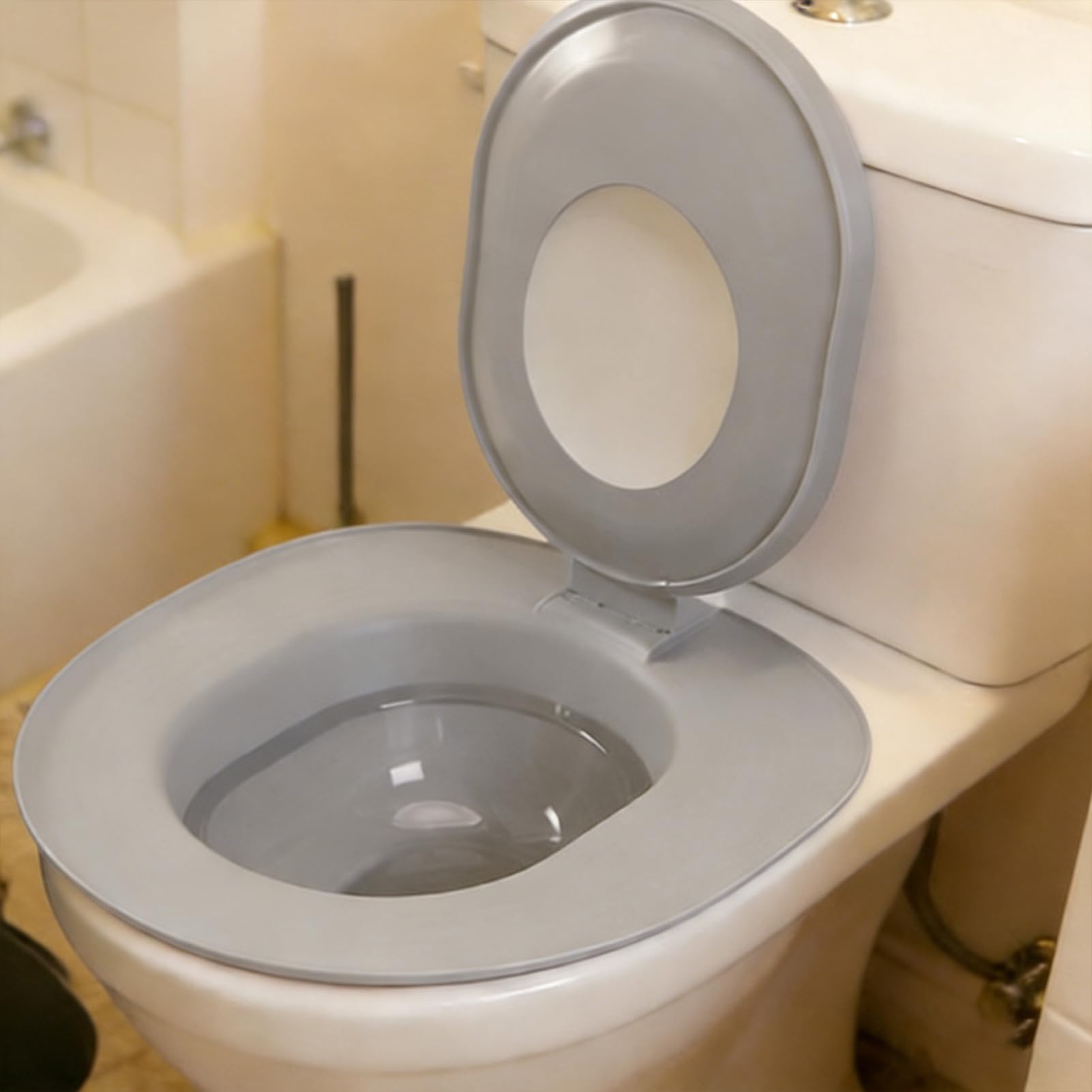 Toaleta dla kota – Potty Seat | zdejmowany zestaw treningowy z zestawem do łazienki, wyposażenie do mieszkania wewnątrz i w sklepie dla zwierząt domowych, sedes toaletowy do domu