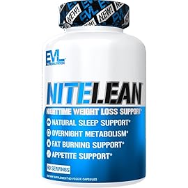Evlution Nutrition Night Time Fat Burner Support - Overnight Sleep and Weight Loss Support Pills with Thermogenic Green Tea and White Kidney Bean Extract - Diet Pills That May Help Stubborn Fat Loss