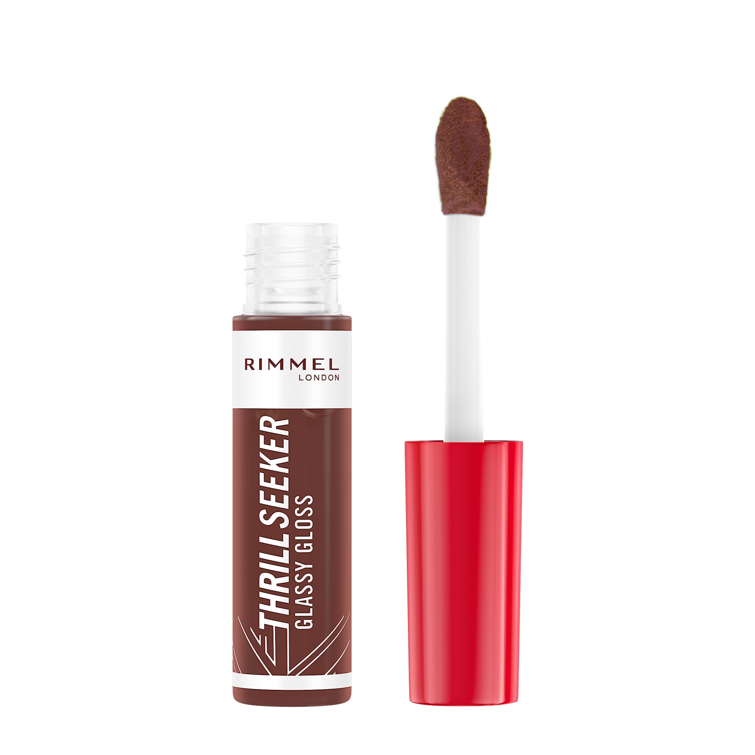 Rimmel London, Thrill Seeker Glassy Gloss Brillo de Labios Chocolate Glaze 800 10ml