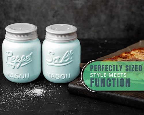 Miniatura 6 de Comfify - Salero y pimentero diseño clásico de tarro adorable jarro decorativo de estilo clásico rústico chic hechos en cerámica resistente