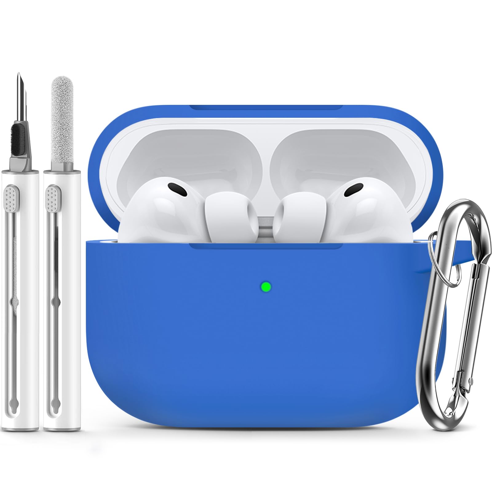 Inesore Compatible with AirPods Pro 3 Case with Cleaning Kit, Silicone Protective Case Cover for Apple Air Pods Pro 3rd (2025), Unisex Design - Black — view 20