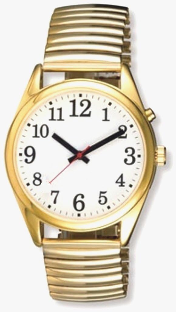 Spanish! Extra Large FACE Spanish Talking Wrist Watch Gold