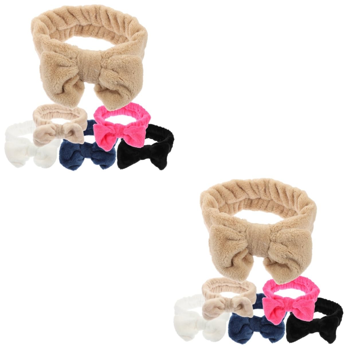 Healeved 12piezas Diademas De Fleece Para Lavado De Cara y Maquillaje Suaves y Cómodas Para Cuidado Piel y Spa Para Niñas y Mujeres