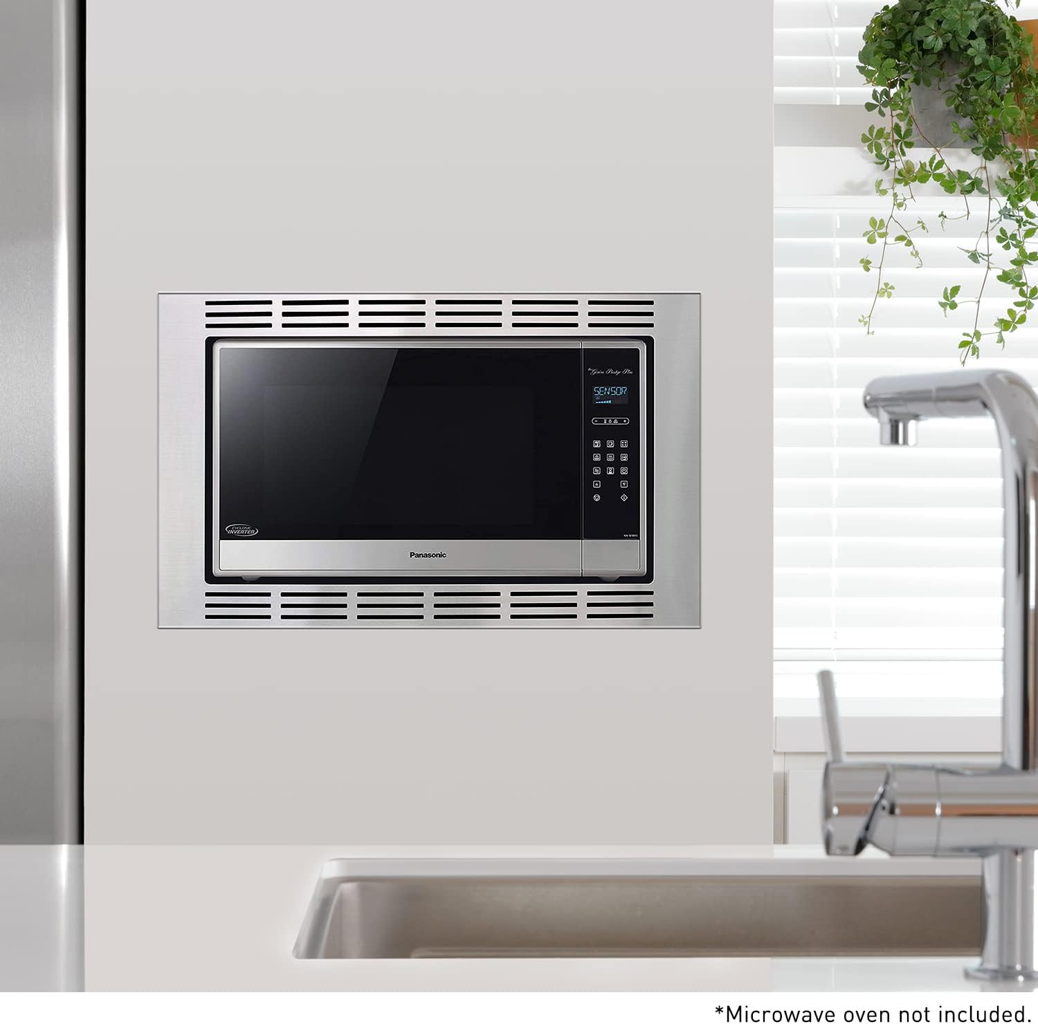 COSMO COS-668WRC75 Wall Mount Range Hood with Ducted Exhaust Vent, 3 Speed Fan, Push Button Controls, LED Lighting, Permanent Filters in Stainless Steel, 30 inches & Panasonic NN-TK932SS 30-inch