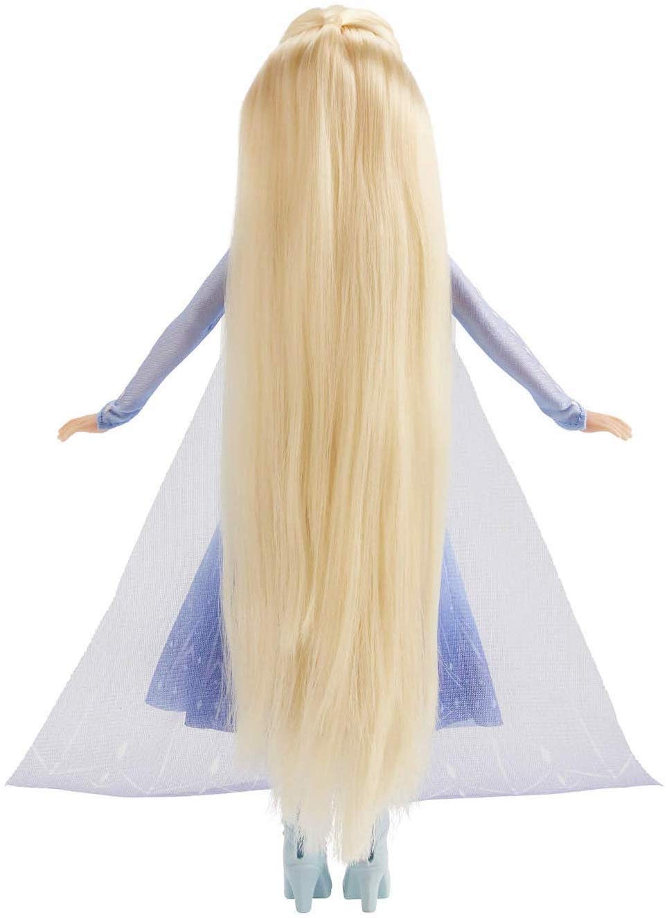 Disney Die Eiskönigin Flechtspaß ELSA Puppe mit extralangem, blondem Haar, Styler und Haarclips – Spielzeug für Kinder ab 5 Jahren