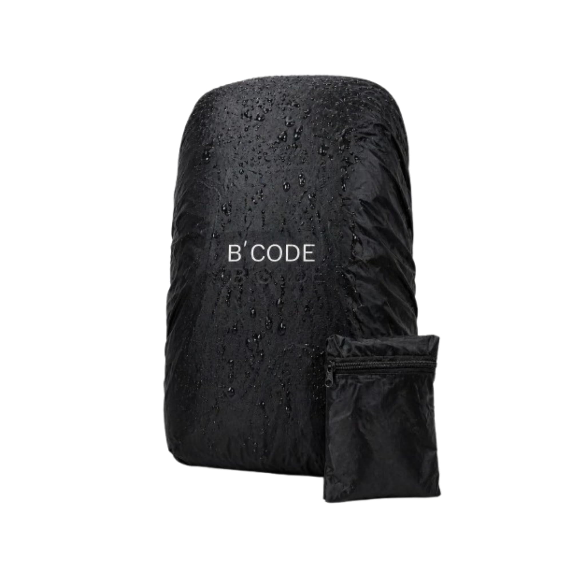 b'code Waterproof Backpack Rain Cover for Men Women | Heavy Duty Water Resistant School College Travel Laptop Bag Cover with Elastic Fit Storage Pouch Dustproof Rain Protector Black-picture-45
