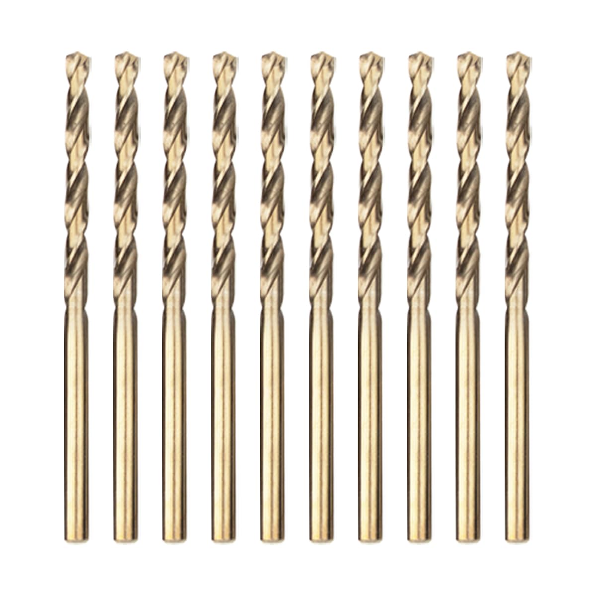 Meccion HSS-Co 10pcs 2.5mm Brocas Helicoidales para Metal, Acero Inoxidable, Madera, Plástico y Hierro