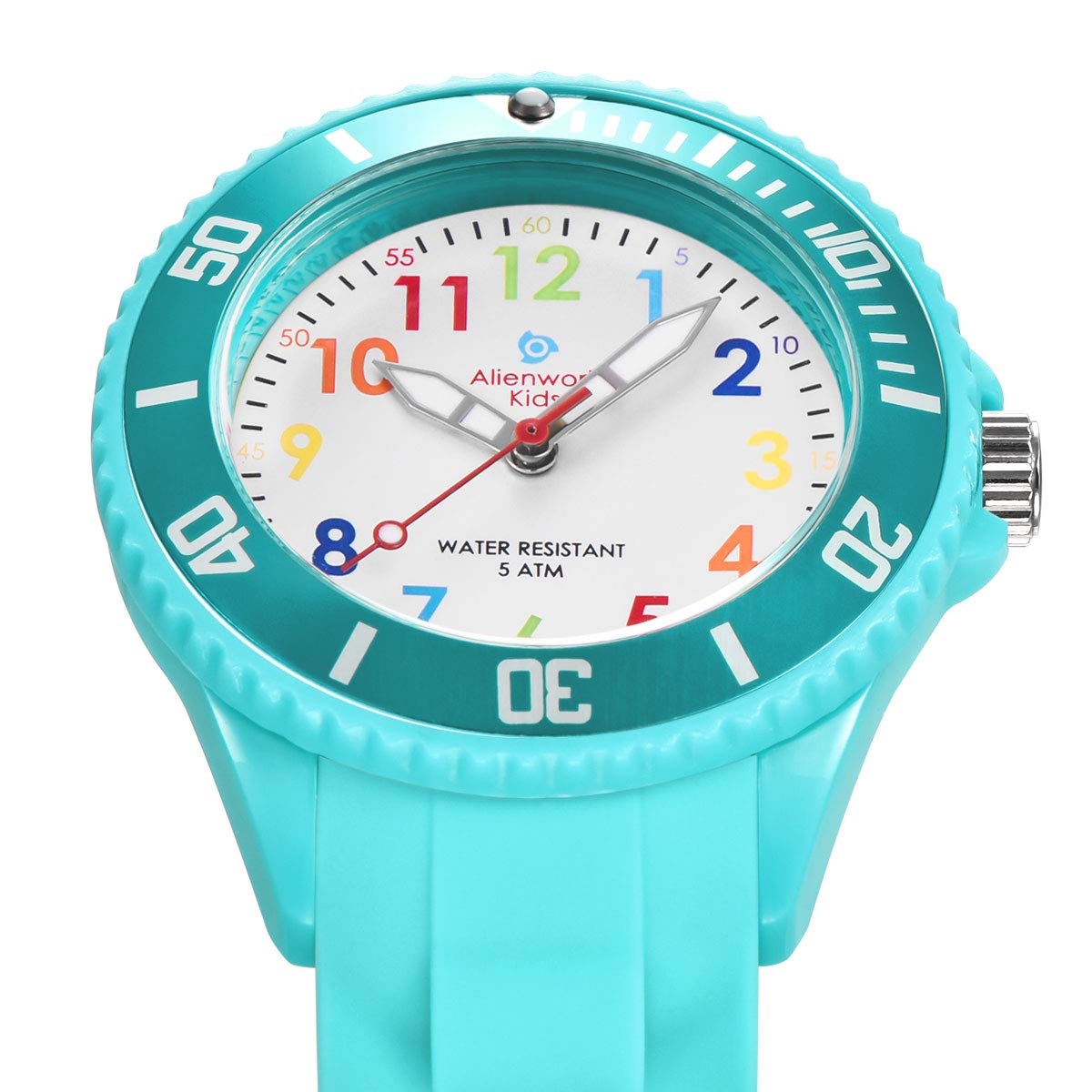 Alienwork Kids Reloj de Aprendizaje Infantil Niño Niña Tiempo de Aprender Impermeable 5 ATM