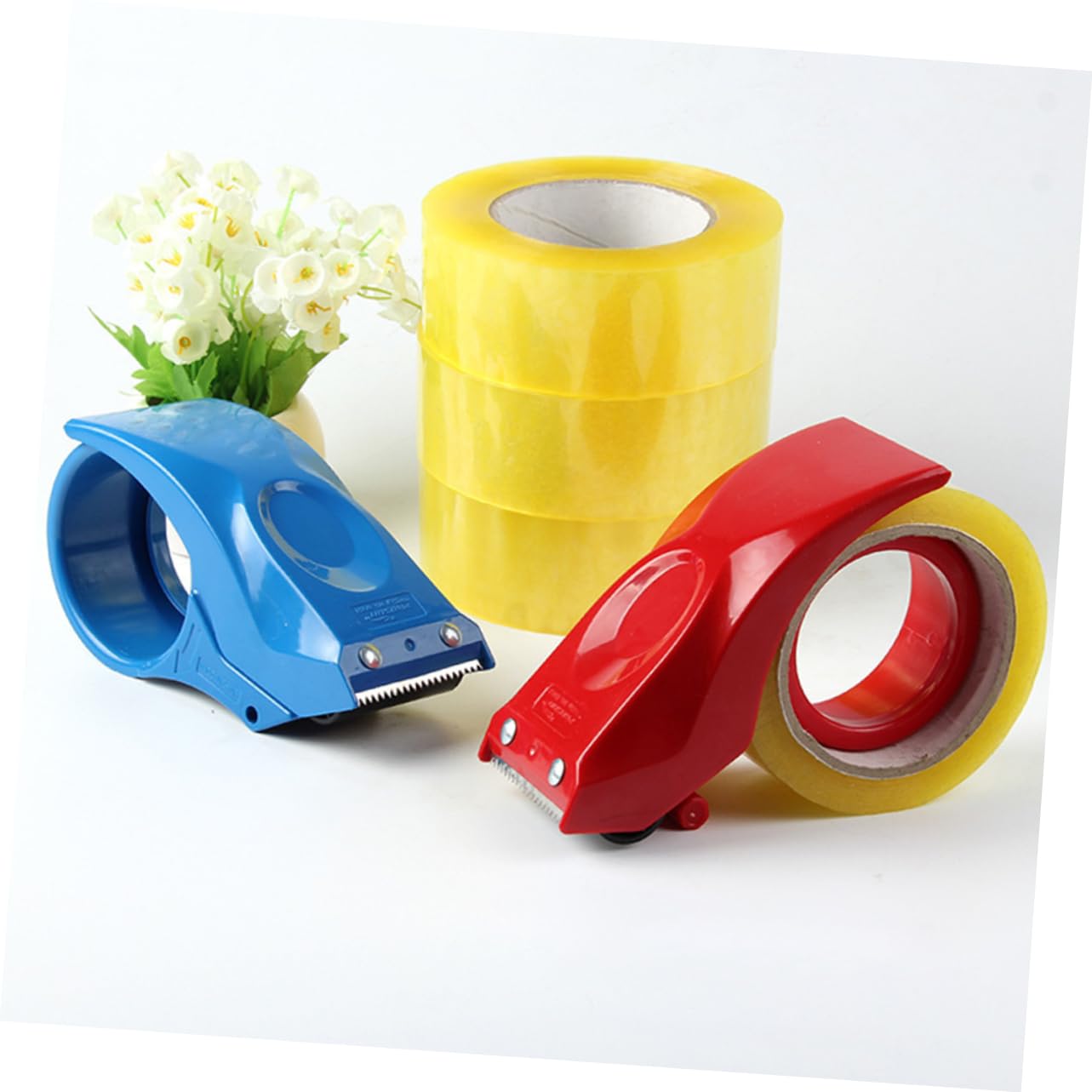 Housoutil 3 Sätze Klebebandspender Für Starkes Verpacken Und Büroarbeiten Transparente Handabroller Für Paketklebeband Leicht Und Praktisch 3 Stücke * 3