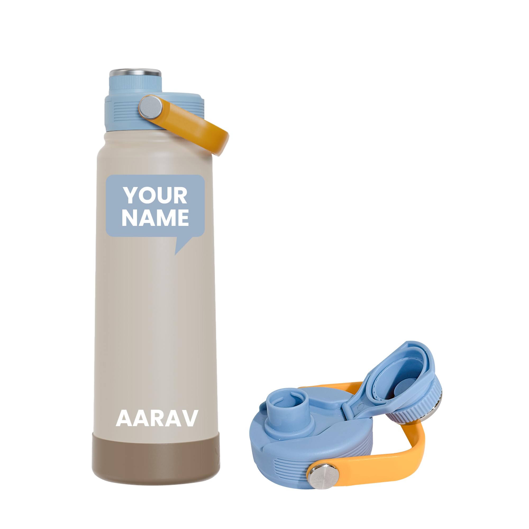 Rabitat Hyde Vacuum Insulated Stainless Steel Water Bottle 1000 ml | Double Wall Vacuum Insulation | 18/8 Food Grade Steel | Leak Proof | Wide Mouth | Ring Handle | BPA Free | Happy Trails — Amazon image 16