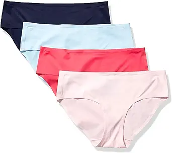 Amazon Essentials Women's Seamless Bonded Stretch Hipster Underwear, Pack of 4
