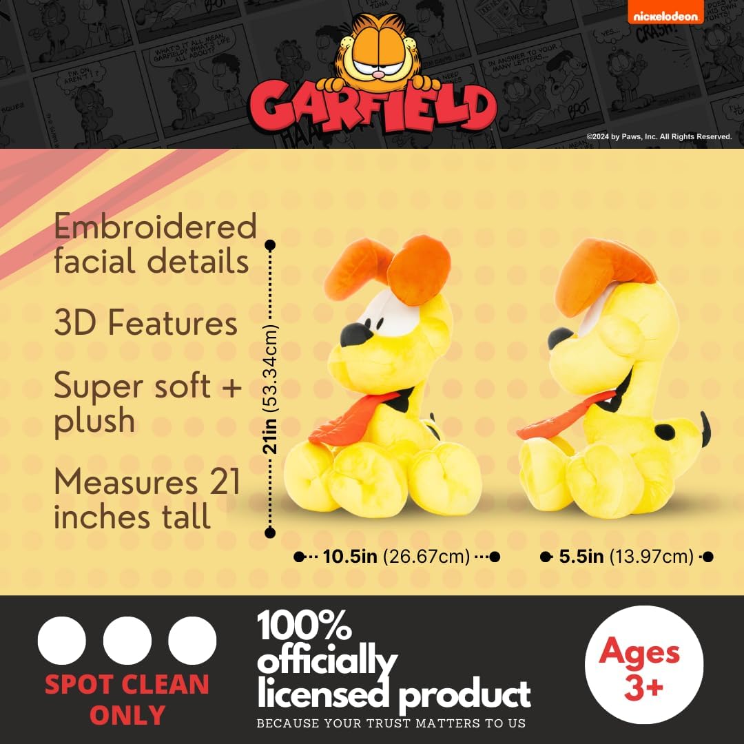 Garfield Odie Bedding Super Soft Cozy Decorative Cuddle Pillow, (Officially Licensed Product) By Franco Collectibles