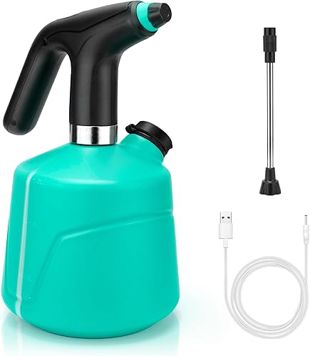 Botella pulverizadora eléctrica de 1 litro, rociador automático para plantas, pulverizador continuo ajustable con batería USB, para regar alcohol de