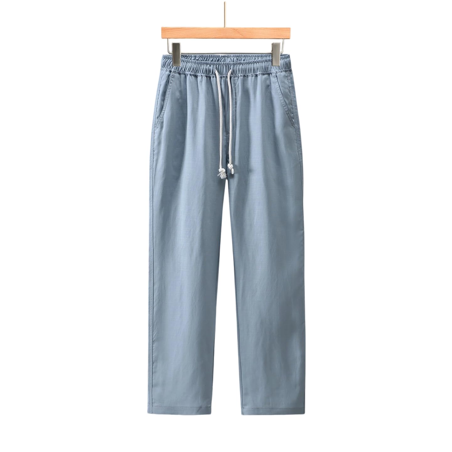Lyocell Blend - Completo da uomo a maniche corte casual | Colletto rovesciato, tasca sul petto, pantaloni a gamba dritta, abbigliamento quotidiano estivo