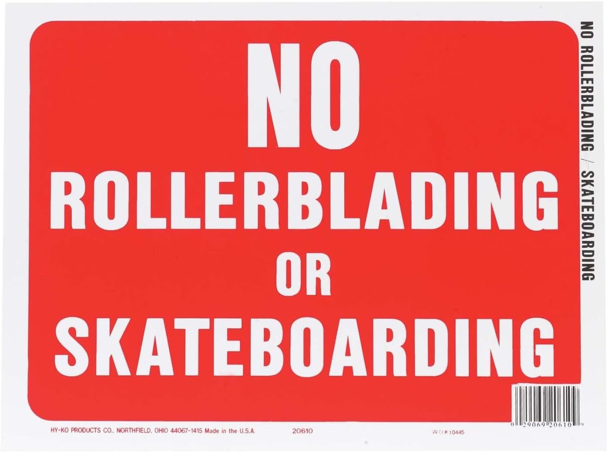 Hy-Ko Plastic Signs, 12” x 8.5”, Durable Long-Lasting Contrasting Posted Signs for Outdoor Use for Businesses, Property, Clear & Easy to Read Informational Display