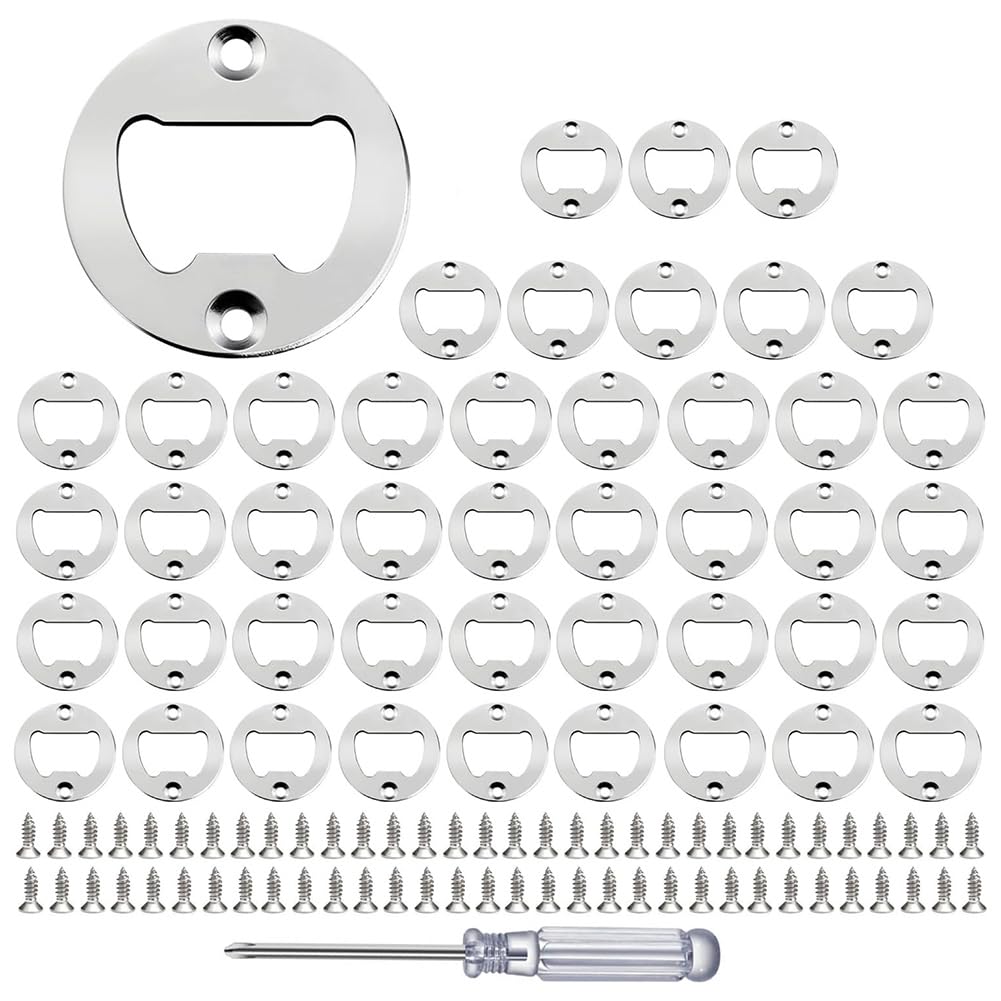 Décapsuleur en acier inoxydable : kit de 45 inserts avec vis et tournevis pour création DIY