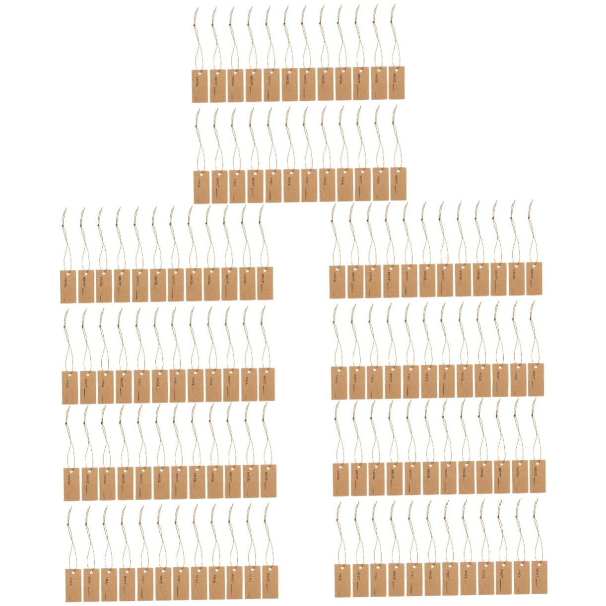 LALAFINA 500piezas Etiquetas De Precio Para Joyería y Artesanía Tarjetas De Kraft Con Cuerda Elástica Etiquetas Para Ropa y Accesorios