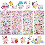 Cute Puffy Stickers Kawaii Korean Bear Stickers for Kids Girls Scrapooking,3D Foam Bears with...