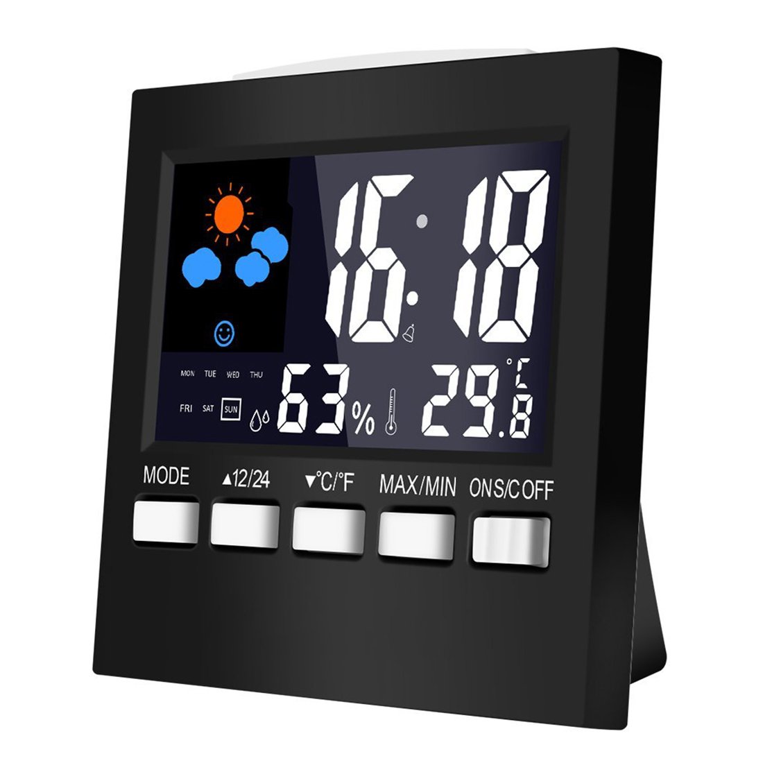 Amazon.co.jp: 温度計 湿度計 温湿度計 デジタル 気象計 目覚まし時計
