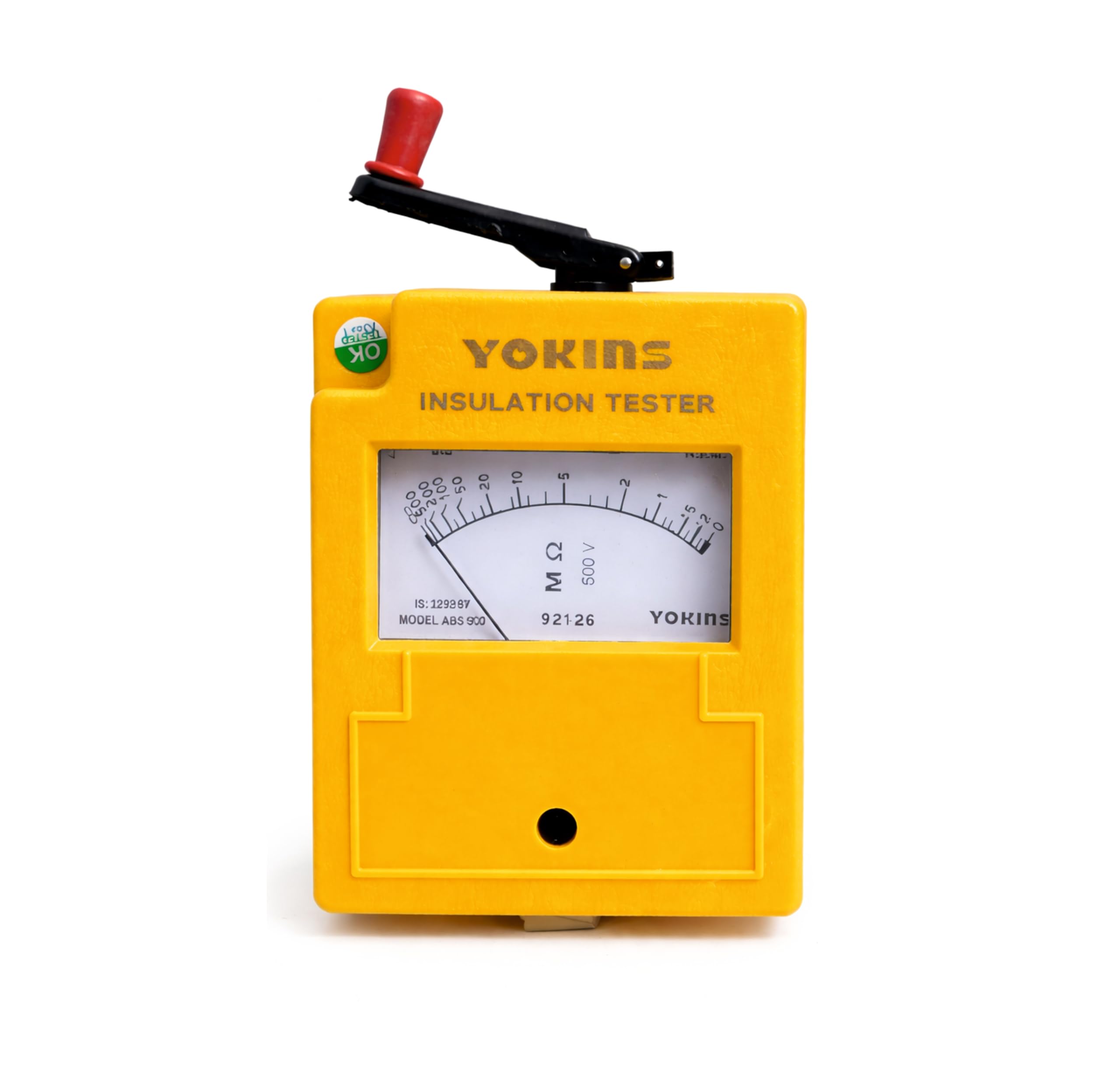 Yokins AHD Series AHD-505 Hand Driven Insulation Tester (500V, 500MΩ) | Megger Type Manual Generator | Electrical Insulation Resistance Tester | Heavy Duty ABS Body | 12 Month Warranty-picture-26