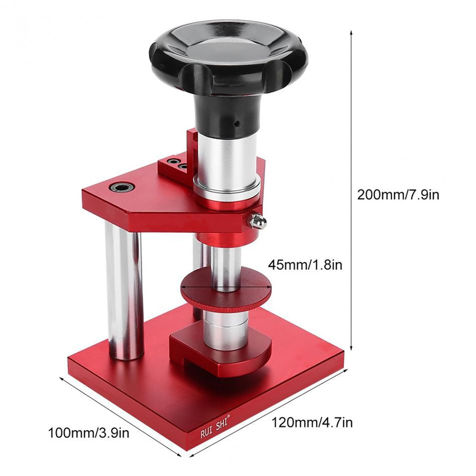 Profesjonalne narzędzie do zamykania obudowy zegarka z 20 regulowanymi matrycami, precyzyjny typ śruby do łatwej naprawy tylnej pokrywy – prasa do zegarków dla entuzjastów majsterkowania i