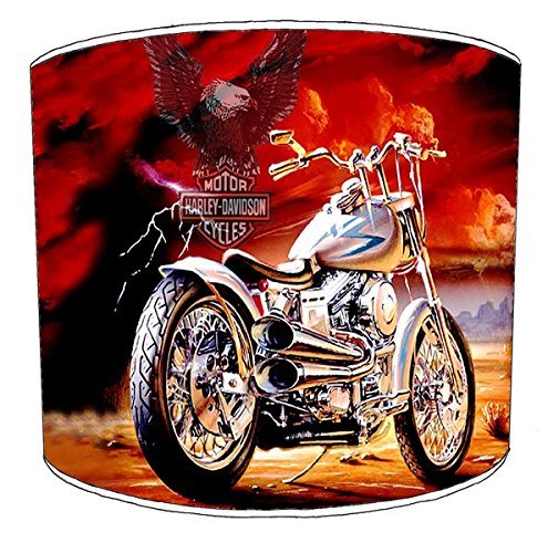Vintage Retro Motorbike Lampshade for A Ceiling Light in 3 Sizes - Free Personalisation