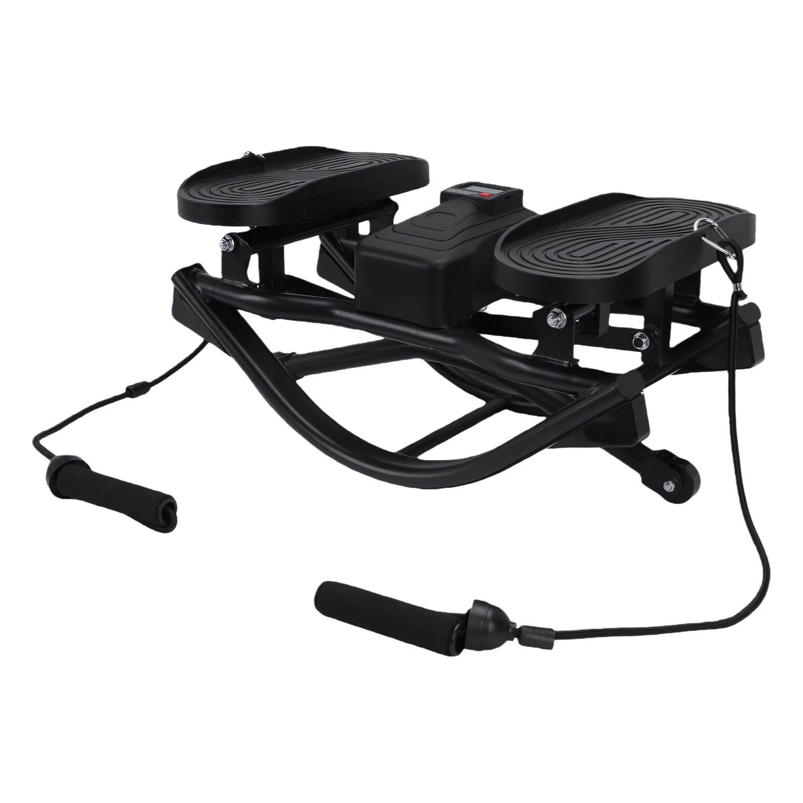 POENVFPO Stepper per Scale con Fasce di Resistenza, Macchina per il Fitness Silenziosa con Display HD con Tracciamento, Nero