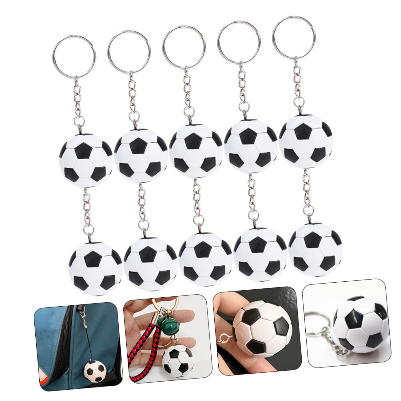 POPETPOP Llavero De Futbol Fiesta De Futbol Redes De Billar Deportes Cotillones Decoración De Fútbol Llavero Colgando Colgantes Balones De El Plastico