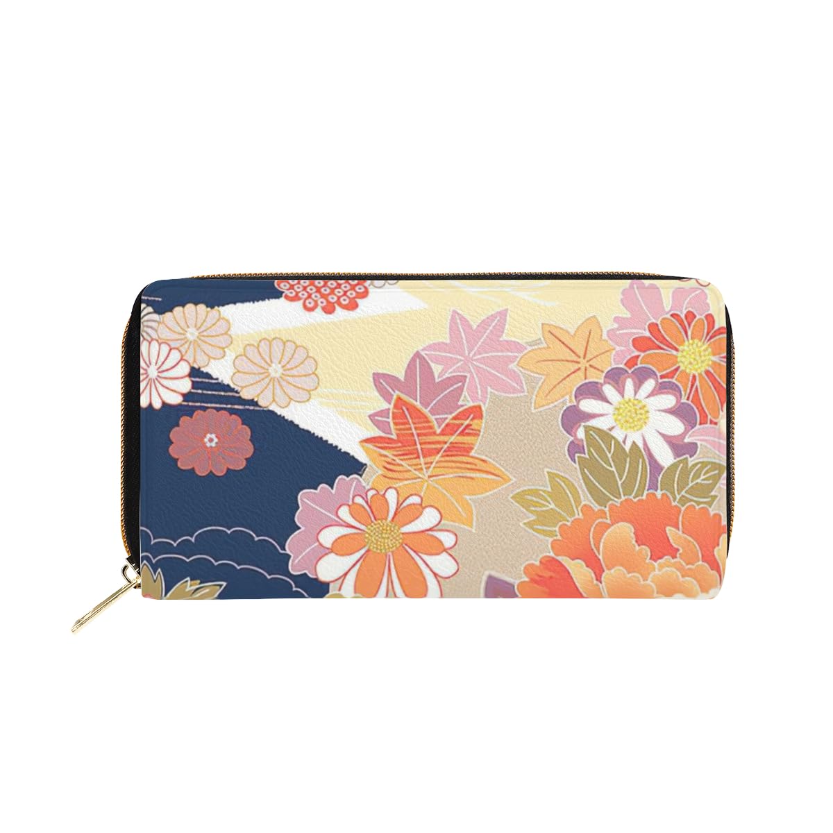 Amazon.co.jp: 和柄 和風 さくら 花柄 財布 長財布 メンズ 小銭入れ 多  