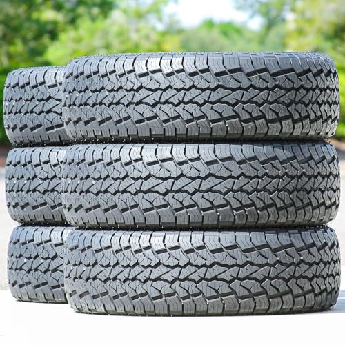 Set of 6 (SIX) Aplus Shredder AT A/T All-Terrain Off-Road Light Truck Radial Tires-LT235/80R17 235/80/17 235/80-17 120/117S Load Range E LRE 10-Ply BSW Black Side Wall