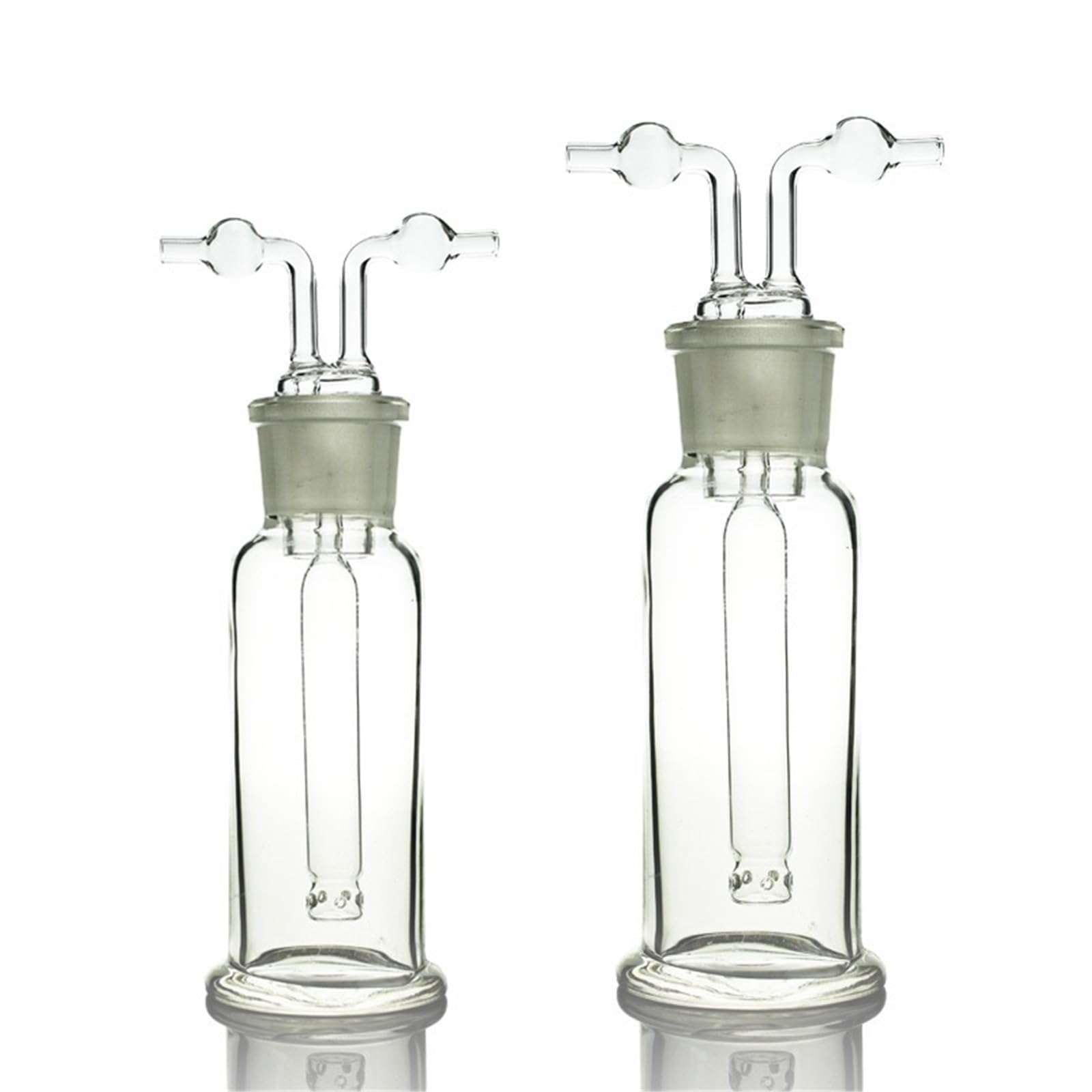 Botella de lavado de Gas Muencks de vidrio transparente de 250 ml, recipiente de purificación de Gas de laboratorio con junta esmerilada 34/35