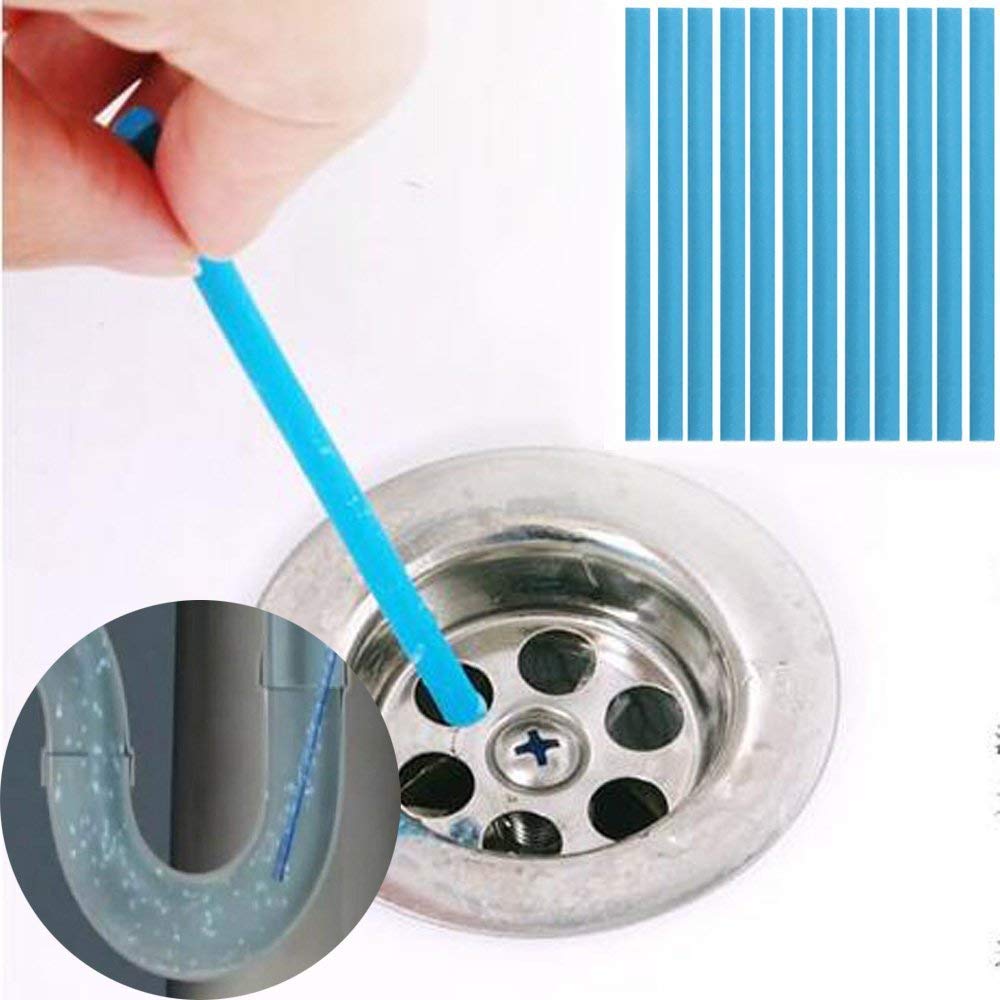 Surat Dream Kitchen Toilet Bathtub Sewage Drain Cleaner Stick and Unscented Deodorizer; Odour Remover (Blue, 12 Sticks) 3